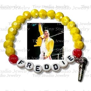Freddie Mercury QUEEN inspired beaded bracelet